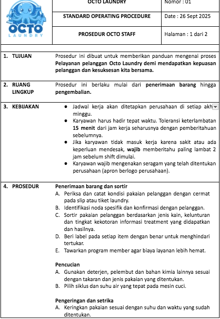 Sumber Daya Manusia - Pembuatan SOP, KPI, OKR - 2