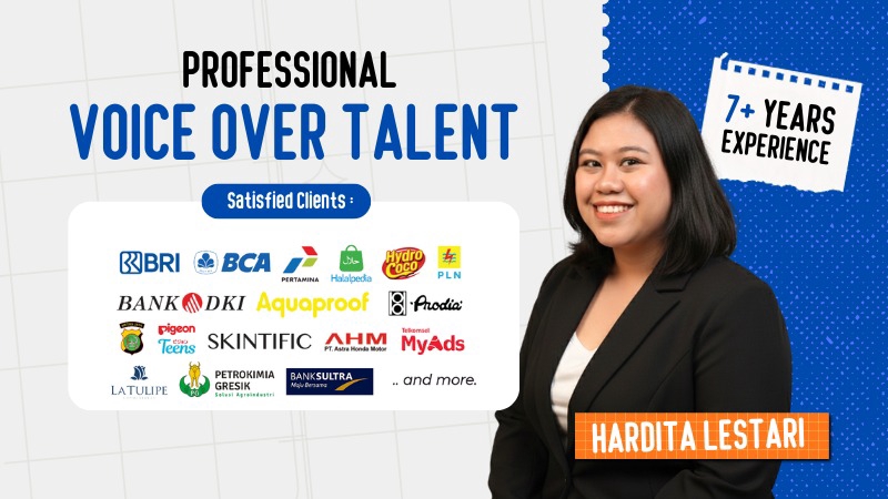 Jasa Voice Over, Dubbing, dan Pengisi Suara Video - Voice Over Wanita/Female (Pengisi Suara) Express Cepat 3 Jam - 1 Hari Selesai