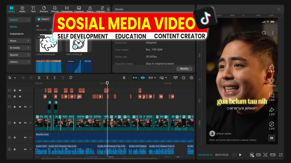 Video Editing - EDITING TALKING HEAD VIDEO | SOSIAL MEDIA | EDUCATION | CREATOR - 6