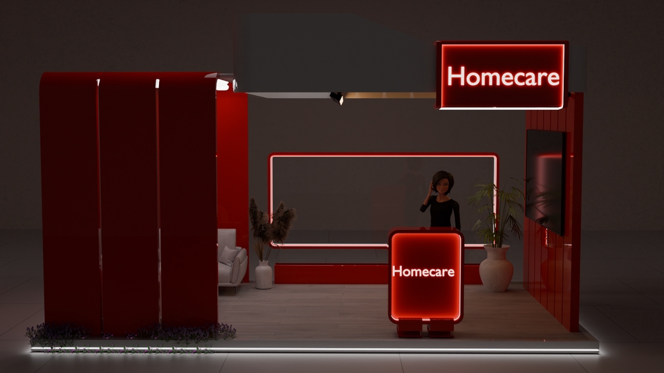 Desain Booth & Kios - 3d desain booth menggunkan software blender - 4