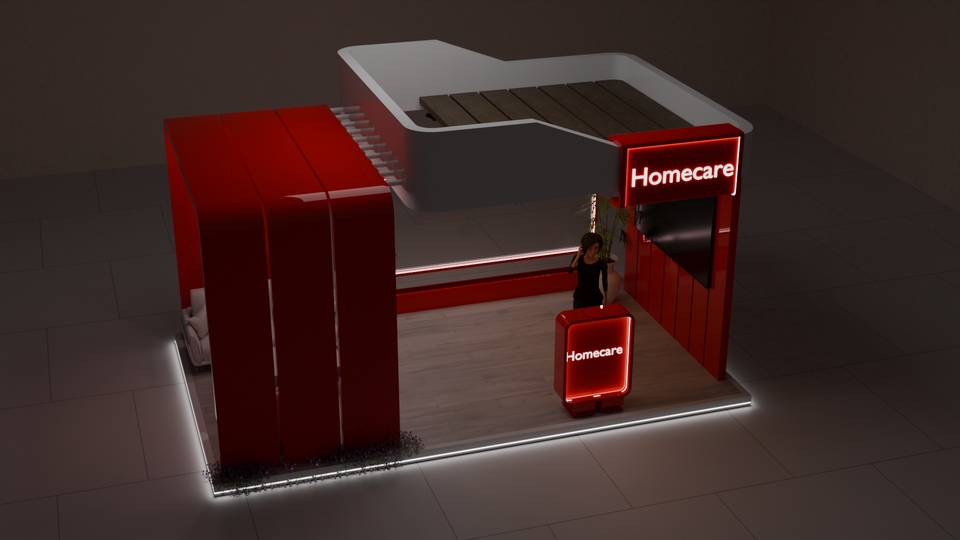 Desain Booth & Kios - 3d desain booth menggunkan software blender - 3