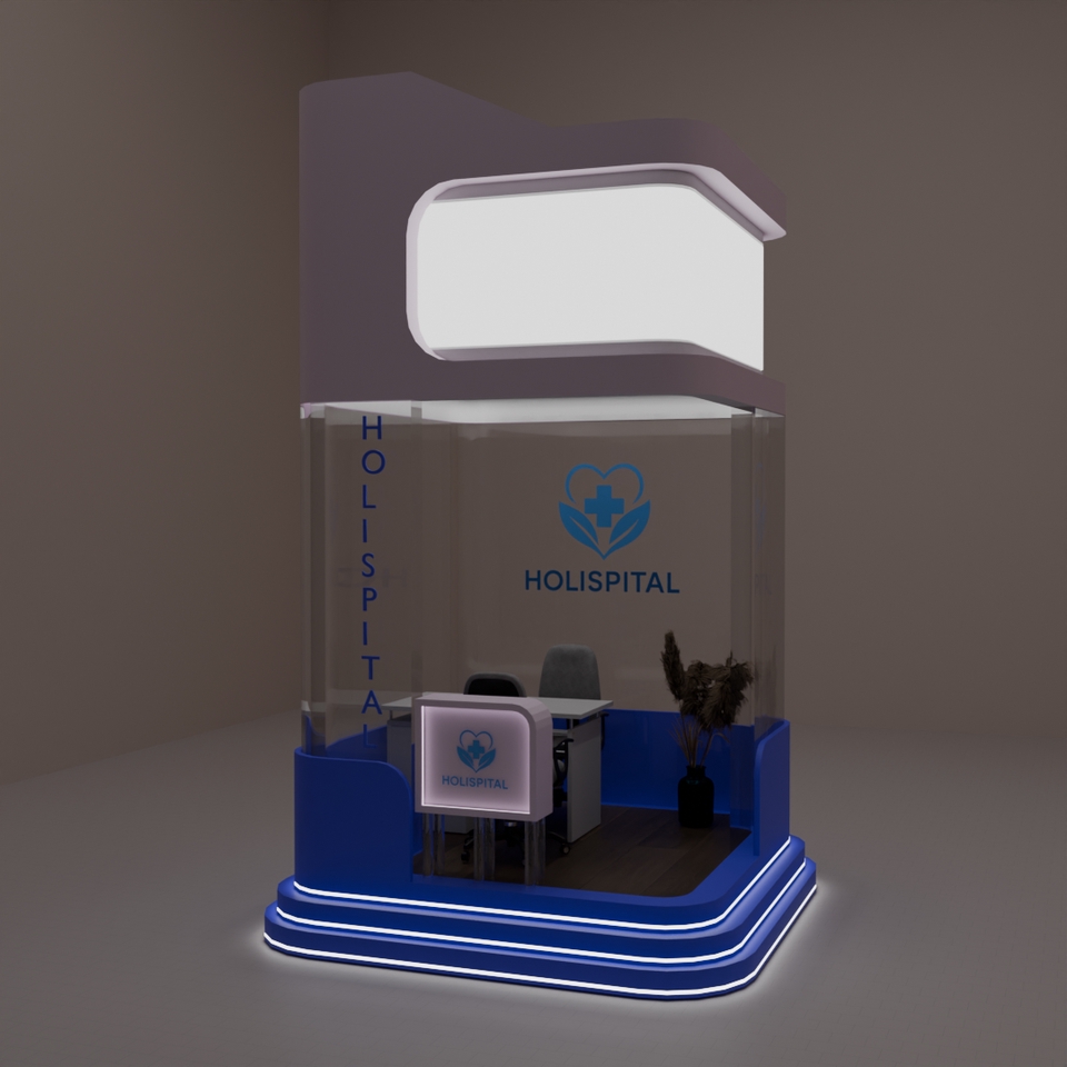 Desain Booth & Kios - 3d desain booth menggunkan software blender - 5