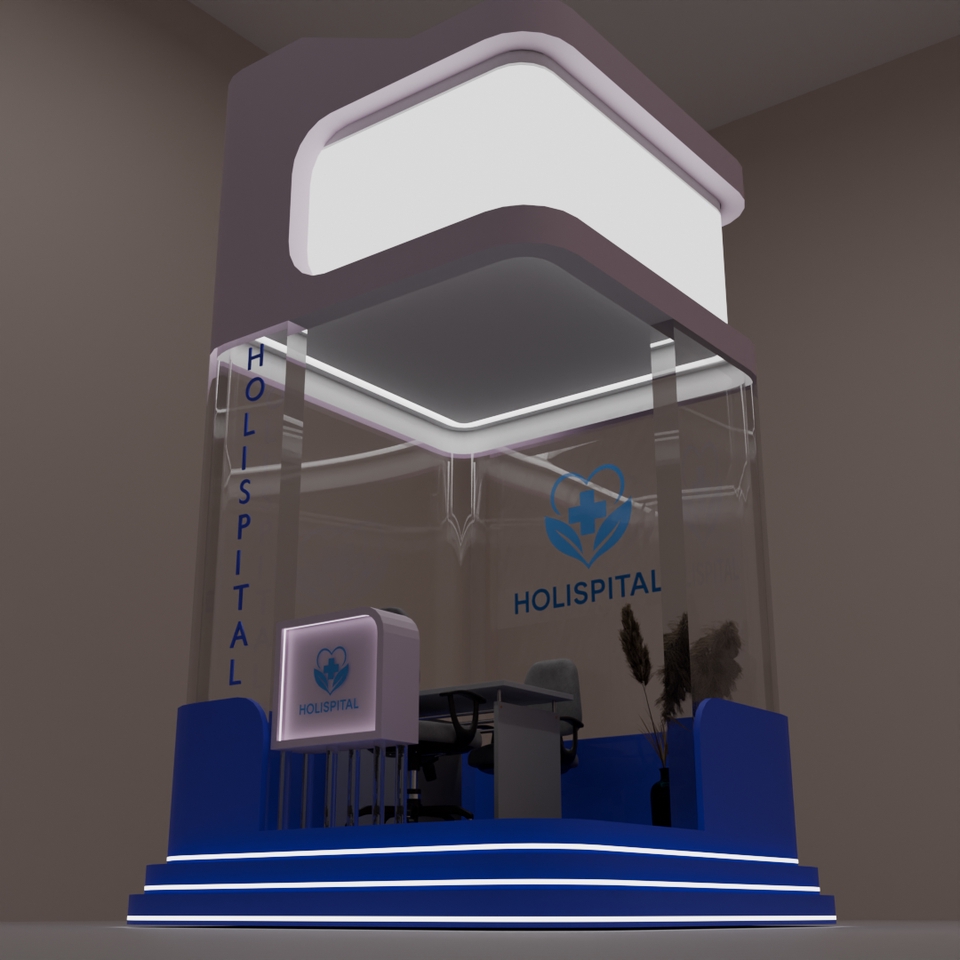 Desain Booth & Kios - 3d desain booth menggunkan software blender - 6