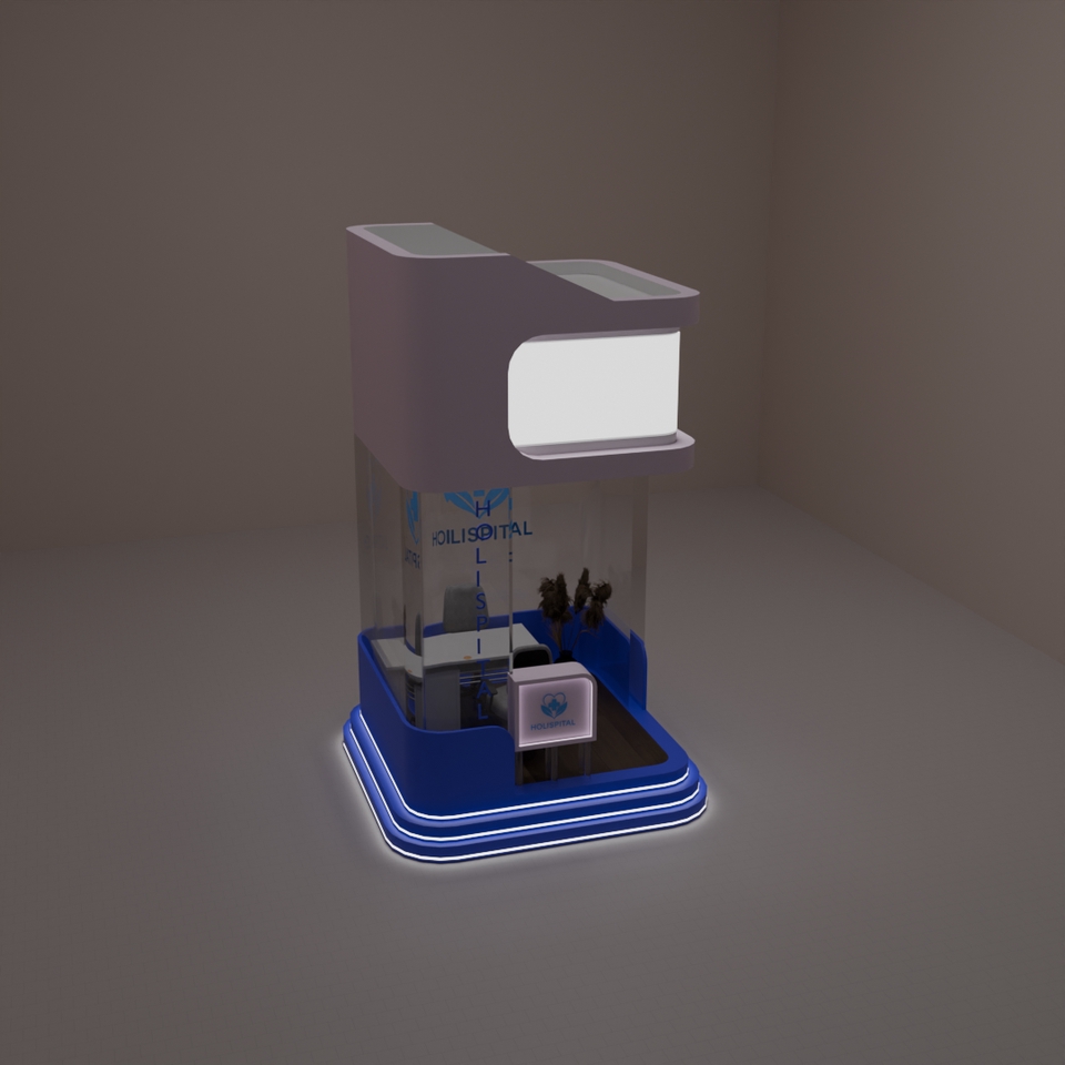 Desain Booth & Kios - 3d desain booth menggunkan software blender - 7