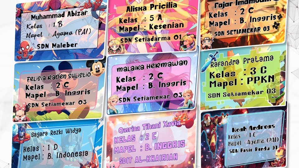 Jasa Desain Stiker Online Custom - Design sticker mapel untuk sekolah, kuliah, dll (10design)