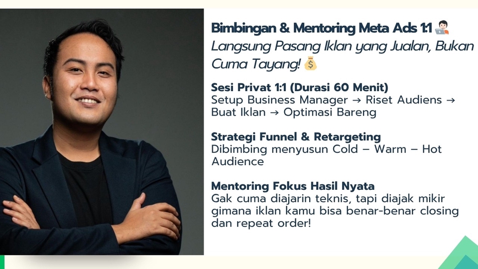 Jasa Konsultan Marketing dan Pemasaran Terbaik - Bimbingan & Setup Meta Ads 1:1 📱 – 🧑🏻‍💻 Biar Iklan Kamu Gak Cuma Tayang, Tapi Jualan!💰