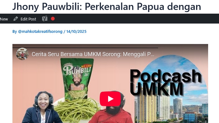 Penambahan artikel dan sematan video