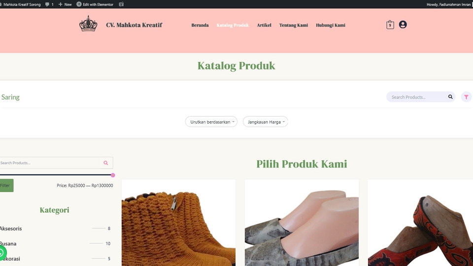 Halaman Katalog Produk