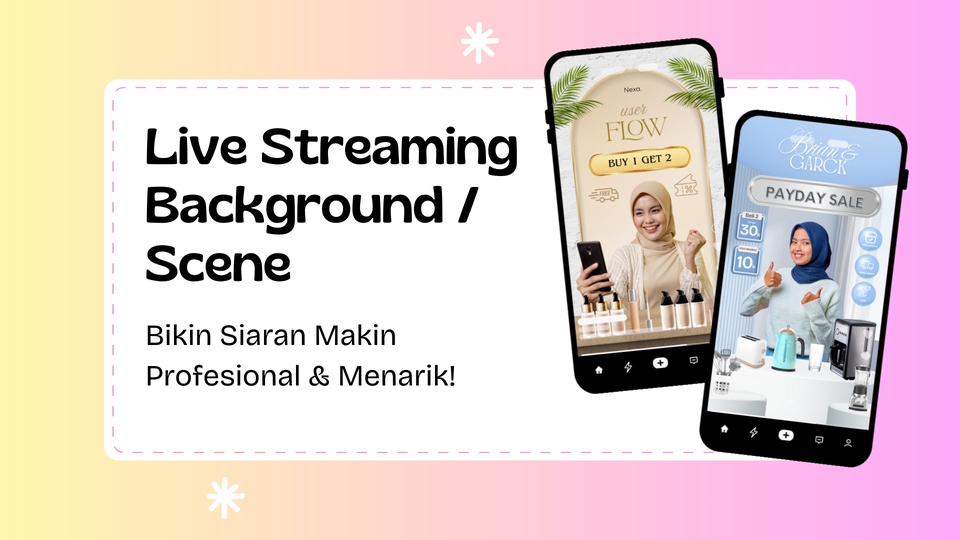 Jasa Desain Banner Online, Template Keren dan Unik - Jasa Desain Live Streaming Background & Scene
