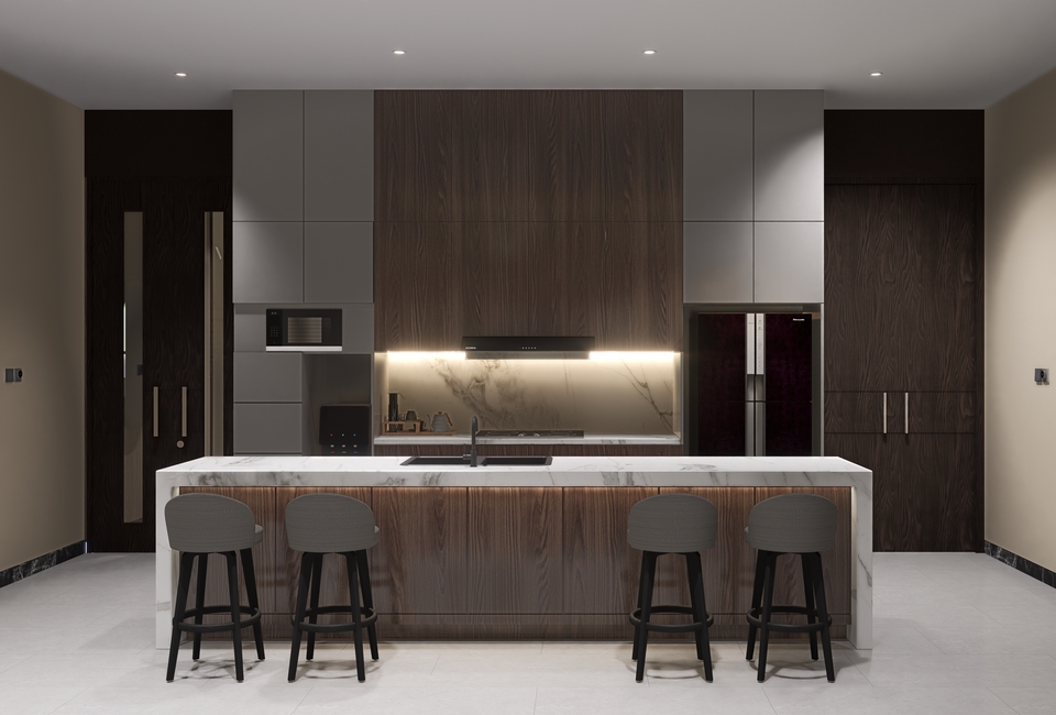 3D & Perspektif - Design and Rendering Kitchen Set, Pantry, Dapur - 2