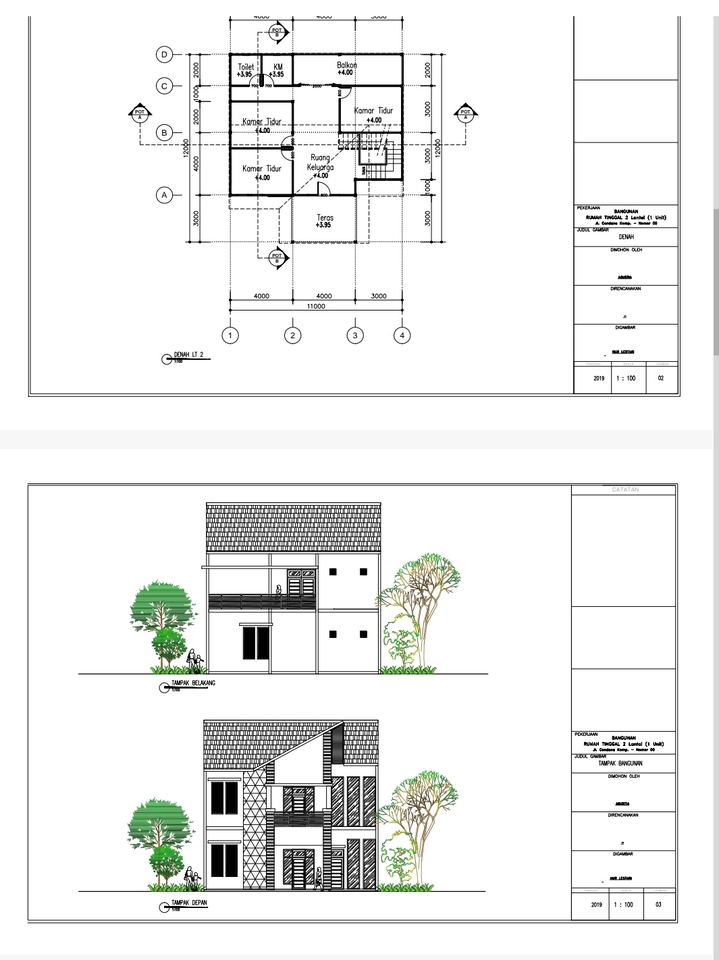 CAD Drawing - JASA DESAIN 2D / GAMBAR KERJA, DED, AUTOCAD / JASA DESAIN IMB - 13