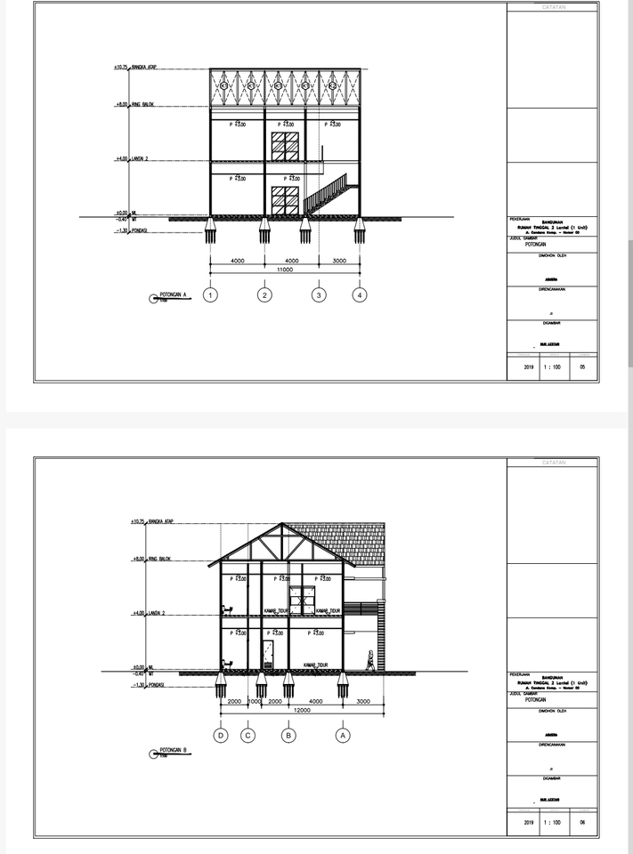 CAD Drawing - JASA DESAIN 2D / GAMBAR KERJA, DED, AUTOCAD / JASA DESAIN IMB - 11
