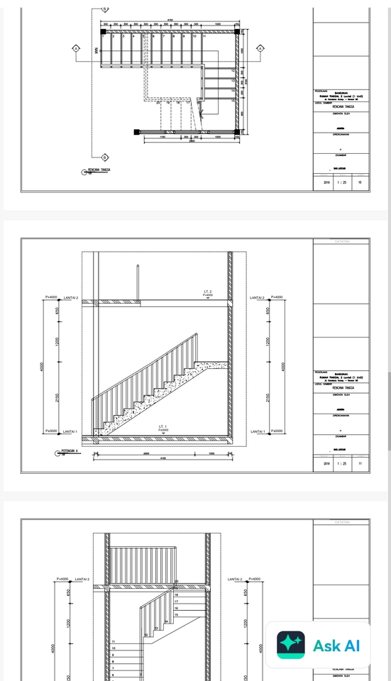 CAD Drawing - JASA DESAIN 2D / GAMBAR KERJA, DED, AUTOCAD / JASA DESAIN IMB - 10