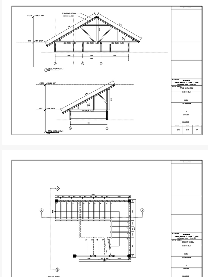 CAD Drawing - JASA DESAIN 2D / GAMBAR KERJA, DED, AUTOCAD / JASA DESAIN IMB - 9