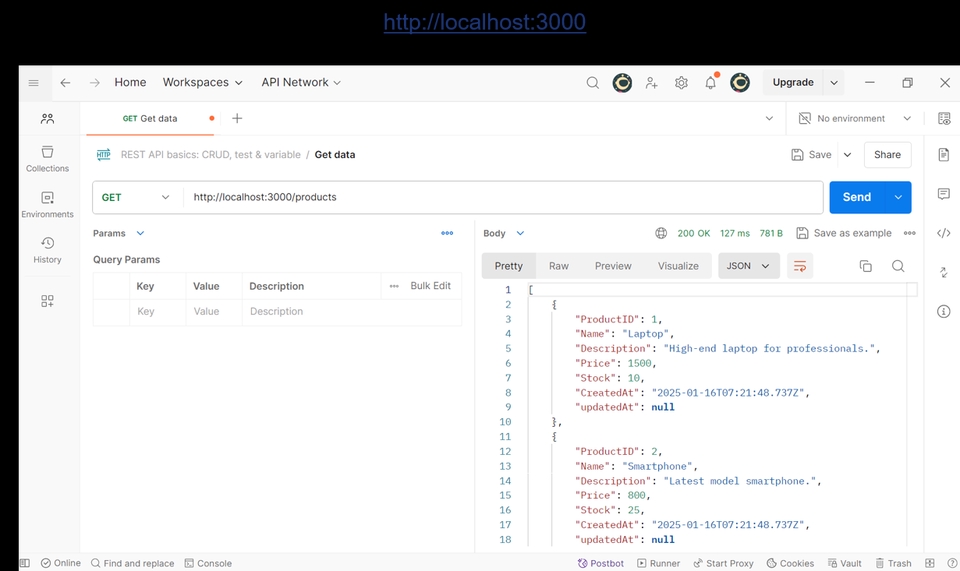 Ex. Postman untuk Testing EndPoint