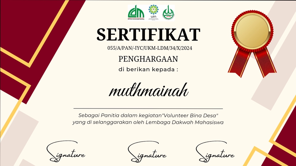 Jasa Lainnya di Desain Grafik - edit desain: sertifikat, banner, id card, dll