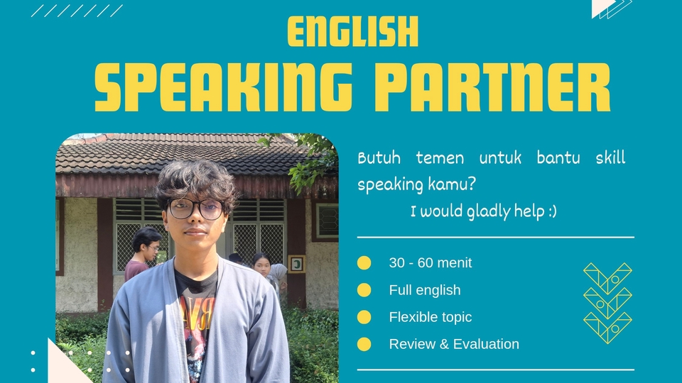Kursus Bahasa Asing Online dengan Tutor Berpengalaman - Jasa ngobrol bahasa inggris (speaking partner)