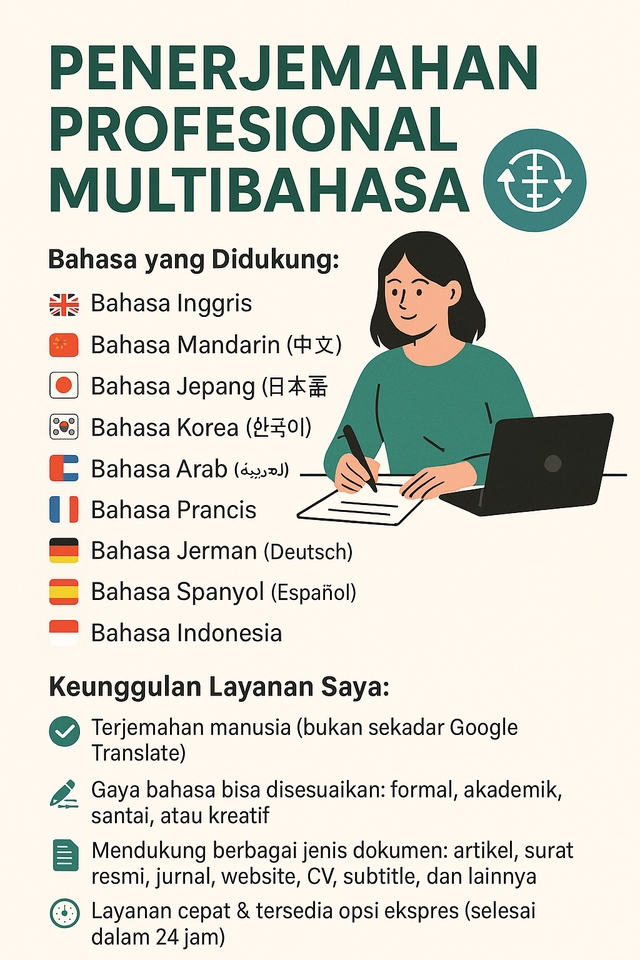 Penerjemahan - JASA PENERJEMAHAN MULTIBAHASA POPULER – Akurat & Profesional - 2