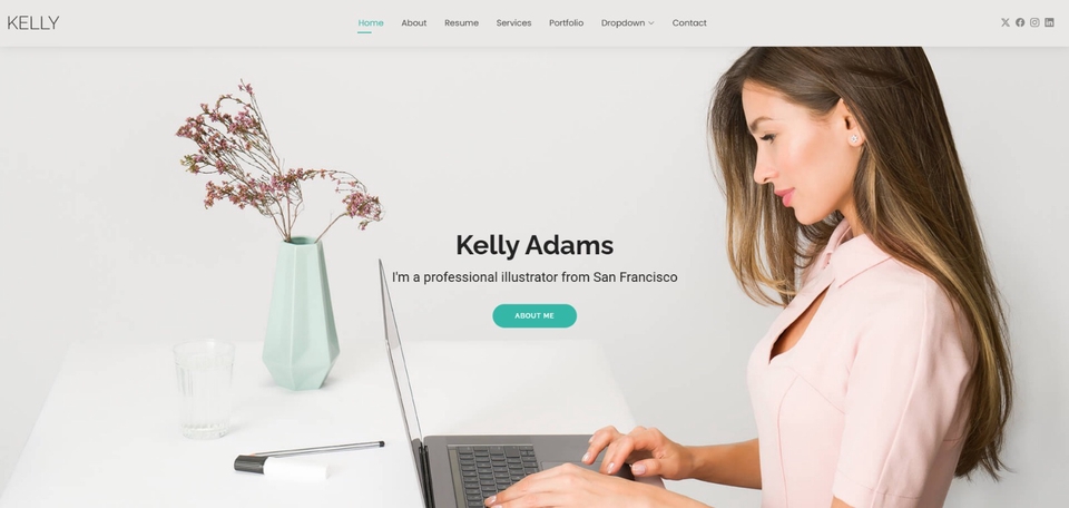 Responsive personal website