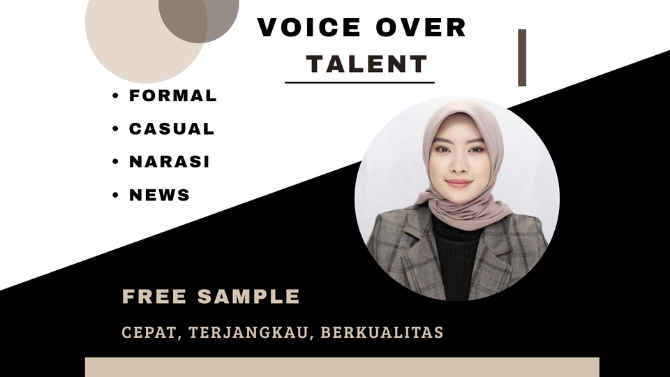 Jasa Voice Over, Dubbing, dan Pengisi Suara Video - Voice Over Wanita - Untuk kebutuhan Iklan, Youtube, Berita, Narasi, dll.