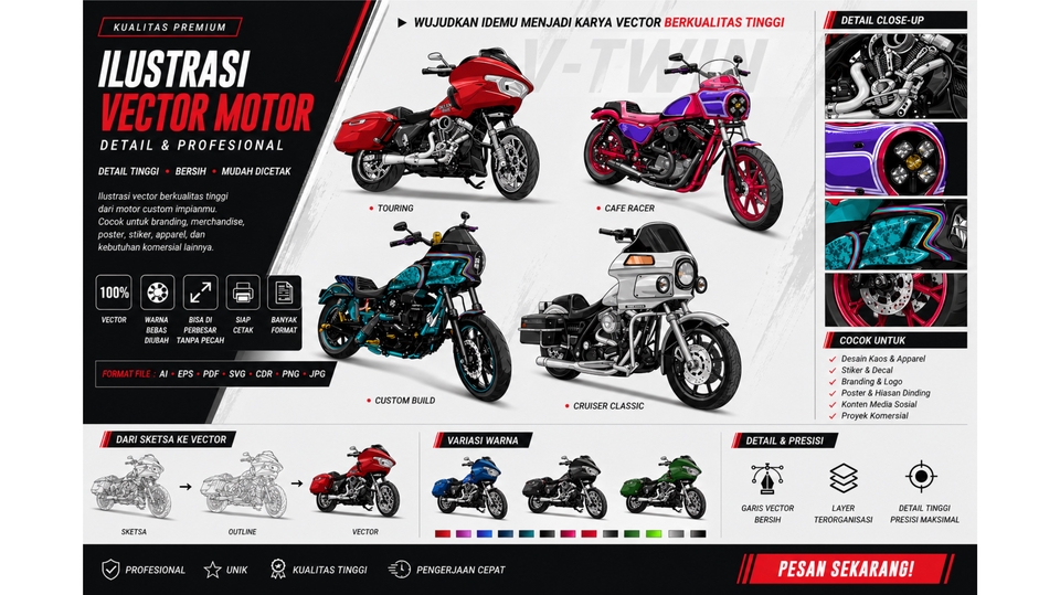 vector illustration
motorcycle illustration
custom illustration
vector art
motorcycle design