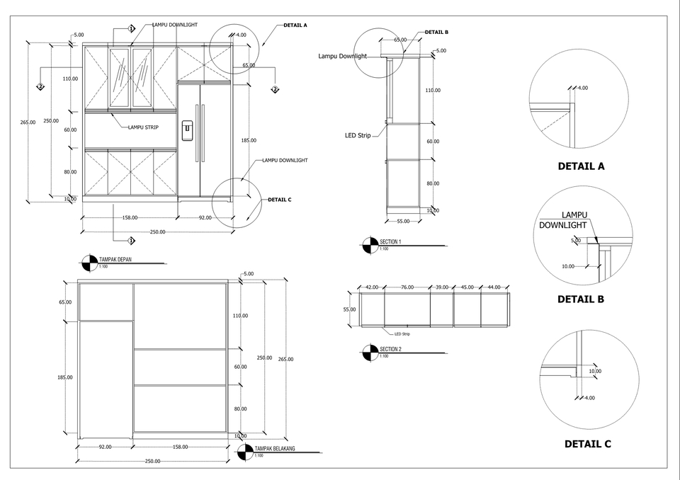 CAD Drawing - Jasa Pekerjaan Desain Interior 2D dan 3D - 3