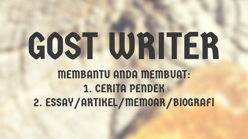 Jasa Penulis Artikel Berkualitas dan Bergaransi - Jasa Membuat Cerpen, Artikel, Essay, Memoar, Biografi
