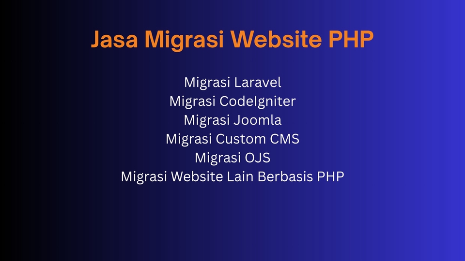 Jasa Migrasi Website PHP