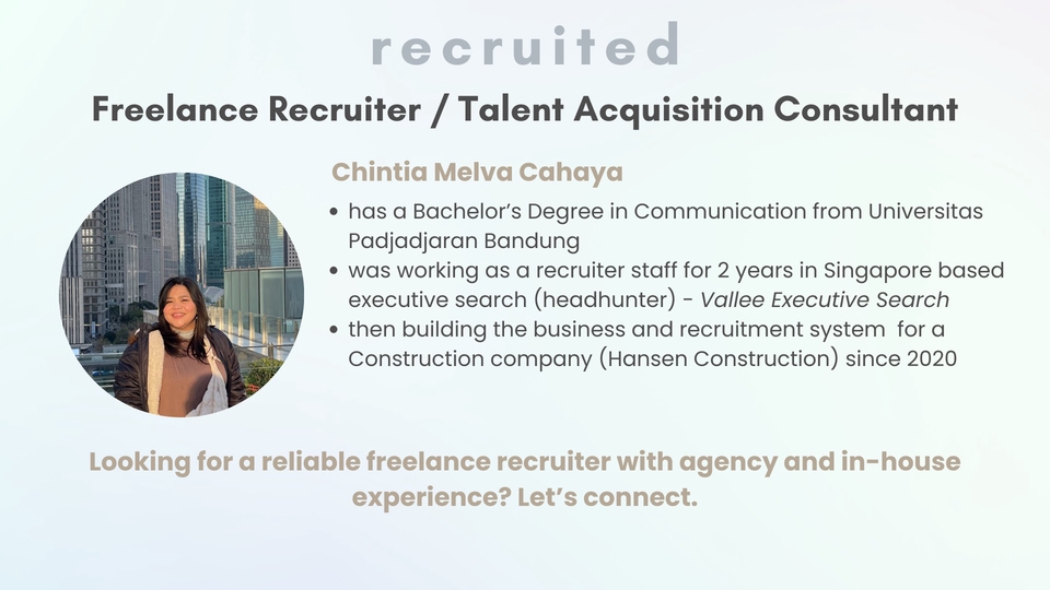Jasa Konsultan HRD dan Human Capital untuk Perusahaan - Freelance Recruiter - Freelance Rekrutmen