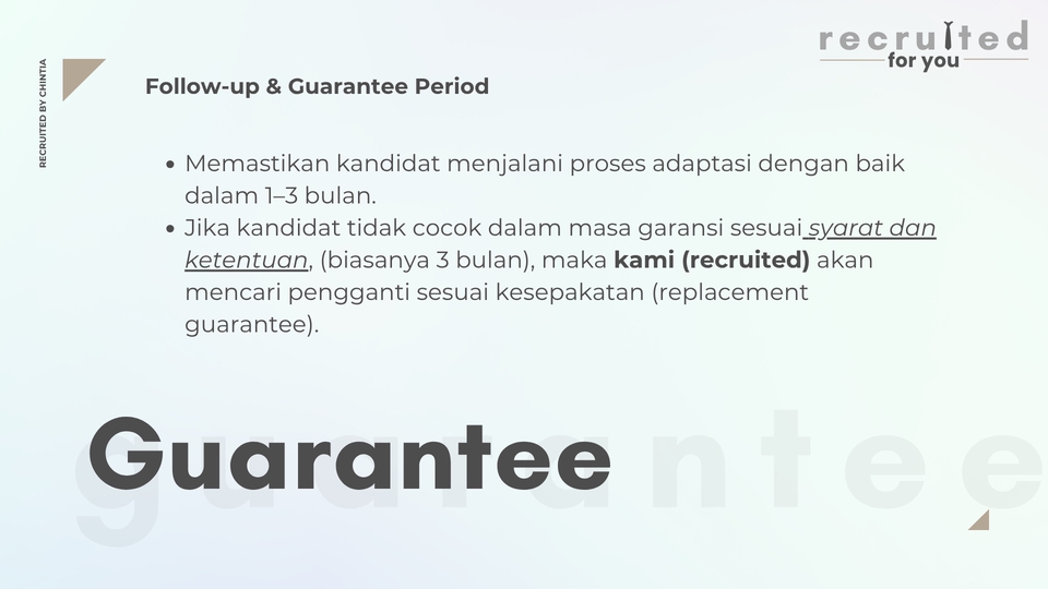 Sumber Daya Manusia - Recruiter - Junior to Manager Level (Third Party Recruiter) - 13