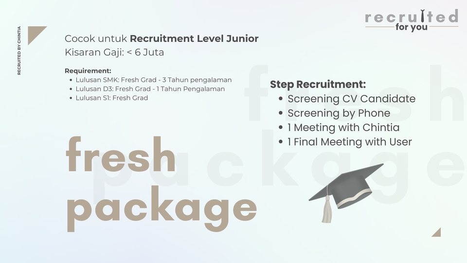 Sumber Daya Manusia - Recruiter - Junior to Manager Level (Third Party Recruiter) - 4