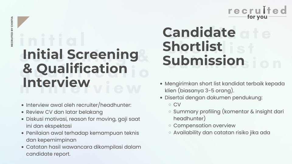 Sumber Daya Manusia - Recruiter - Junior to Manager Level (Third Party Recruiter) - 10