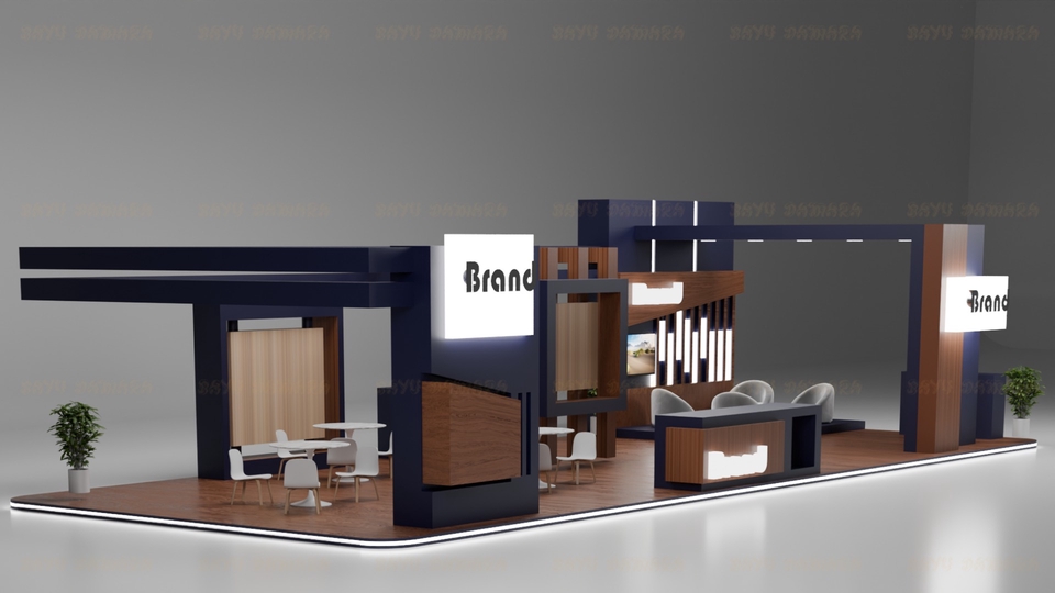 Jasa Desain Kios Minimalis Depan Rumah - 3D Booth and Exhibition Design