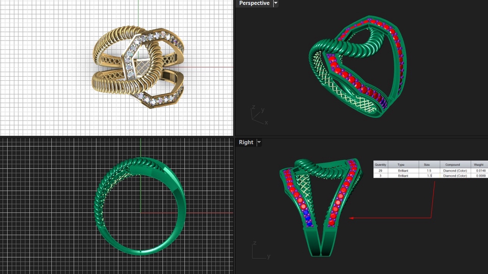 Jasa Desain Booth / Stand Pameran Indoor & Outdoor - 3D CAD JEWELRY