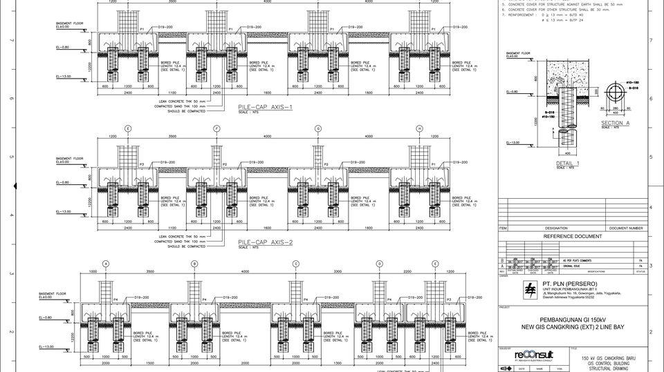 PILE-CAP CONSTRUCTION_150 kV GIS CANGKRING BARU