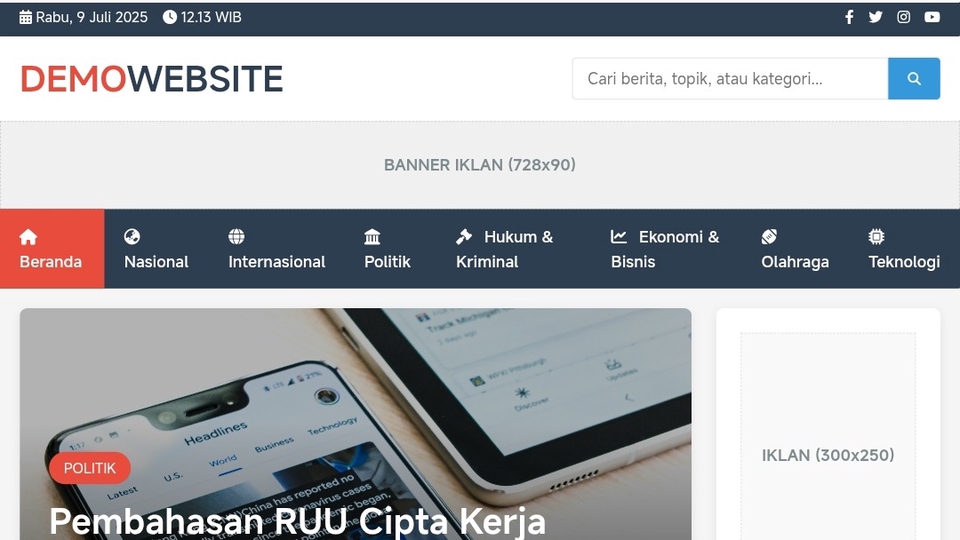 Jasa Pemmbuatan Laravel 12 - Mobile Friendly + Monetisasi Iklan