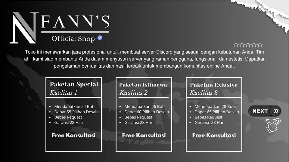 Jasa Lainnya di Web dan Pemrograman - Discord Server | Jasa Pembuatan Server Discord Profesional - V4