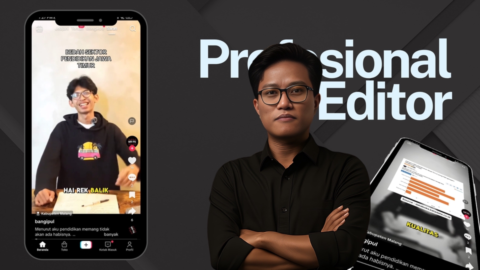 Jasa Pembuatan Video Viral dan Lucu - Video Editing Tiktok, Reels dan YT Short