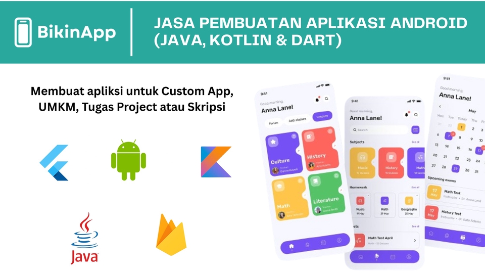 Jasa Pembuatan & Pengembangan Aplikasi iOS / iPhone - Jasa Pembuatan Aplikasi Android (Java/Kotlin/Flutter) Custom App | UMKM | Tugas Project atau Skripsi