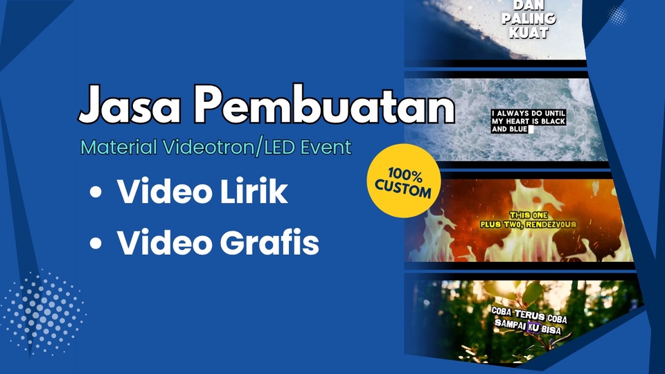 video grafis, video lirik, material videotron, material led, motion lirik
