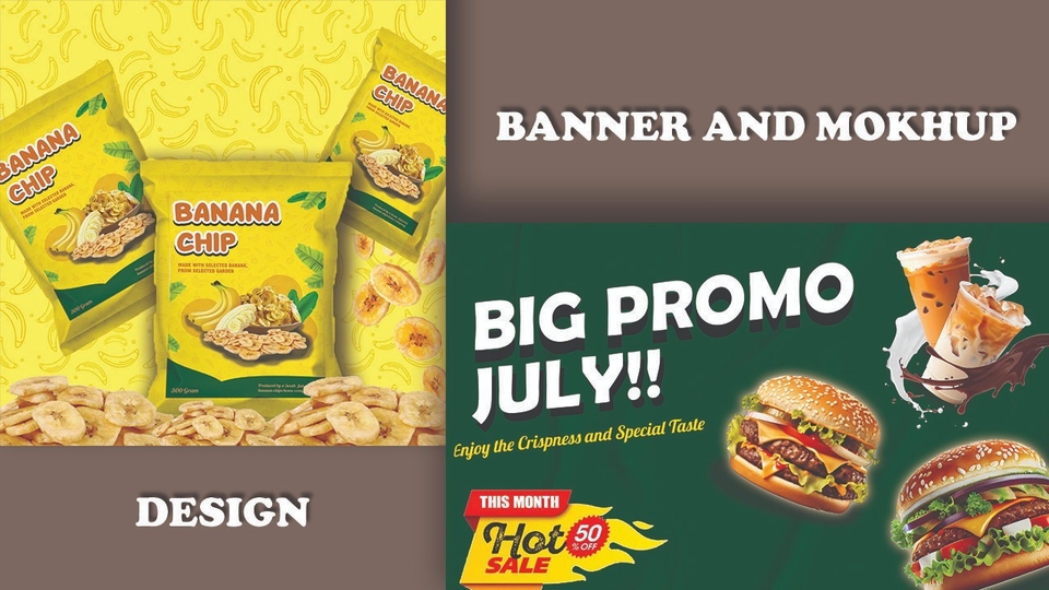 Desain Mockup, banner, poster dan desain lainnya