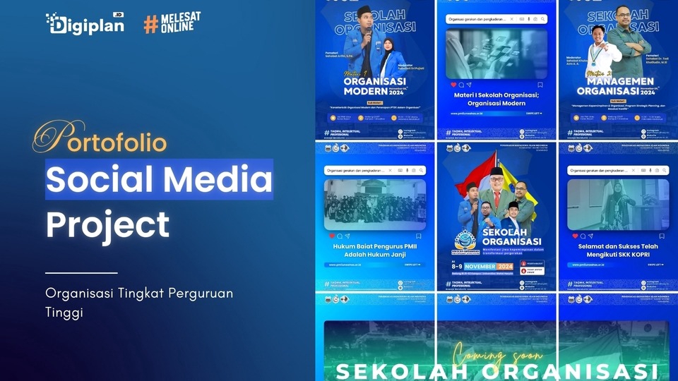 Portofolio Hasil Kerja Pengelolaan Sosial Media Lembaga.
