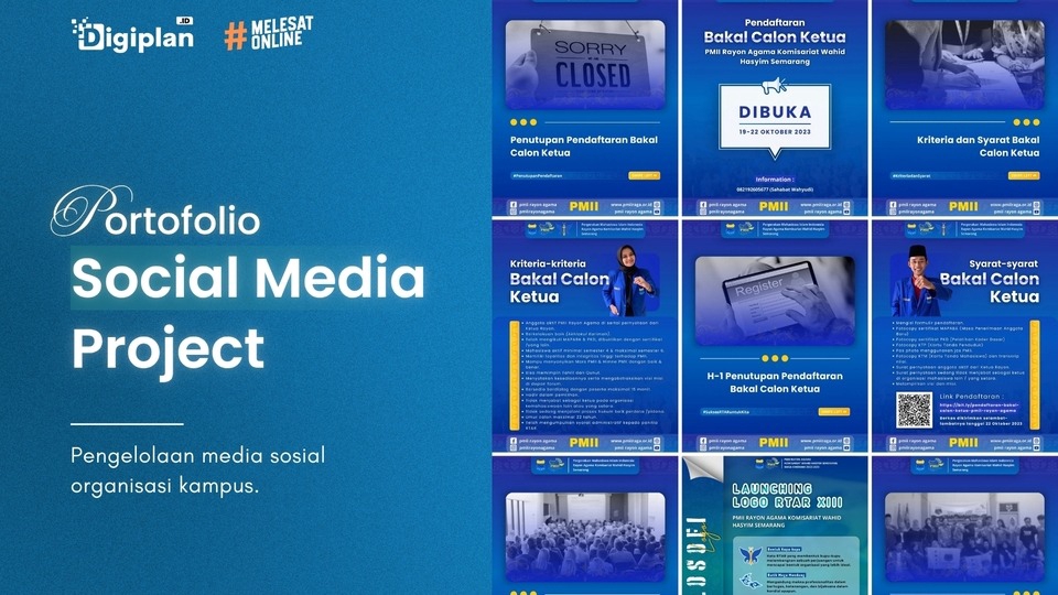 Portofolio Hasil Kerja Pengelolaan Sosial Media Instansi.