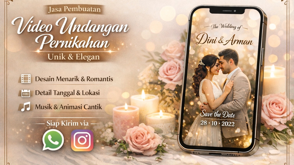 Jasa Video Undangan Pernikahan Digital Unik & Elegan Siap Kirim