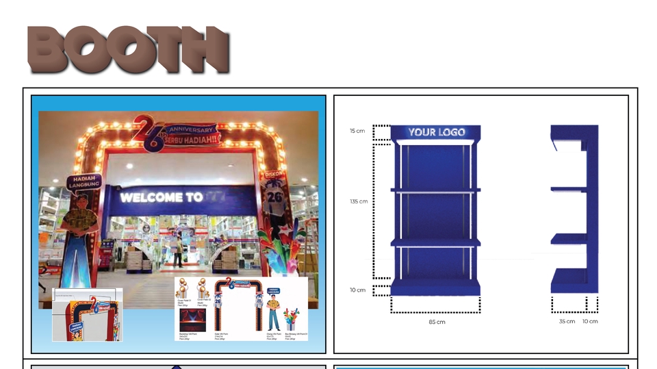 Jasa Desain Kios Minimalis Depan Rumah - Jasa Desain 3D | Booth Promotion
