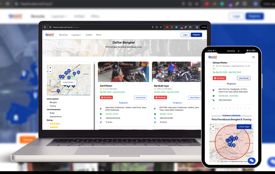 Web Development - Jasa Pembuatan Website Landing page, Website Custom, HRIS,Website GIS, Website booking Travel. - 4