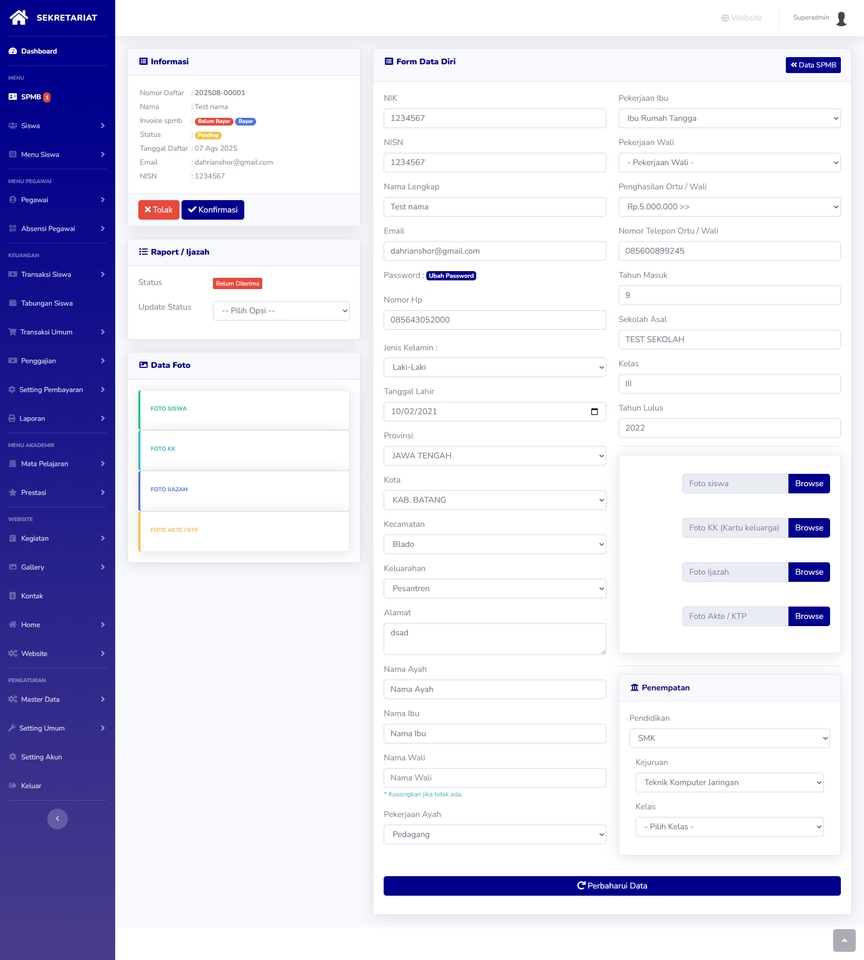 Web Development - Jasa Website Sekolah SPMB & SPP Online - Tabungan Siswa - 6