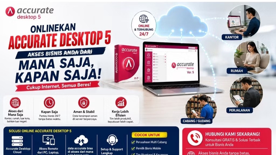 Mengonlinekan Software Accurate Desktop 5