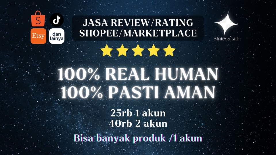 JASA REVIEW & RATING SHOPEE, TIKTOK, ETSY DAN MARKETPLACE LAINNYA