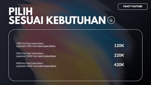 Tambah Followers - Paket Subscriber YouTube - 3